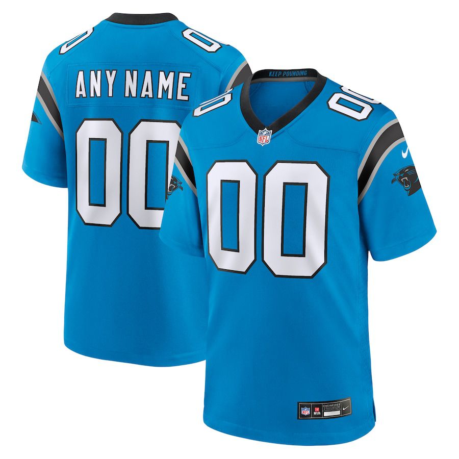 Men Carolina Panthers Nike Blue Alternate Custom Game NFL Jersey->customized nfl jersey->Custom Jersey